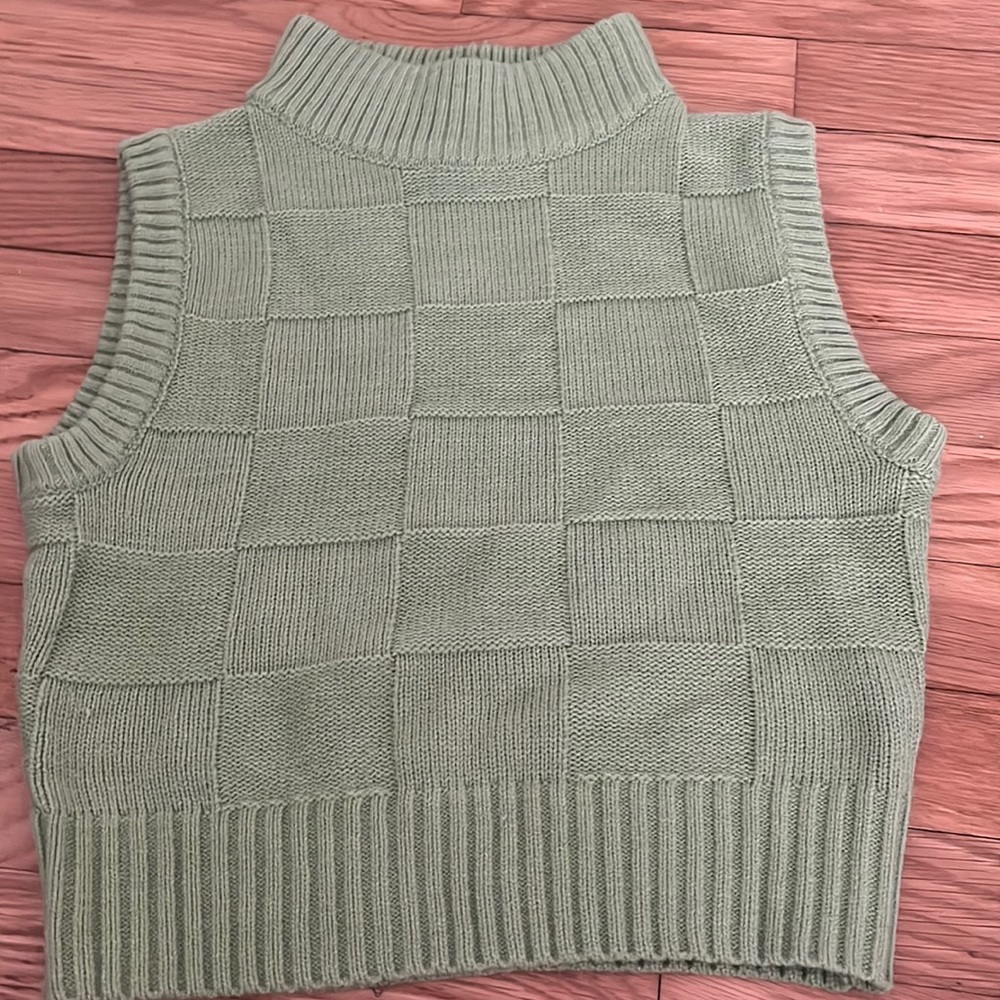 green sweater